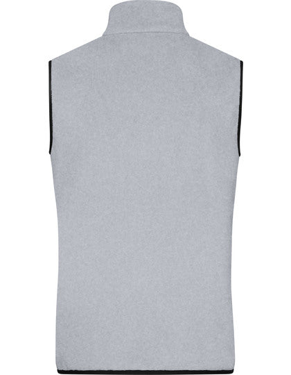 Men´s Fleece Vest -  Leichte Melange - Schwarz