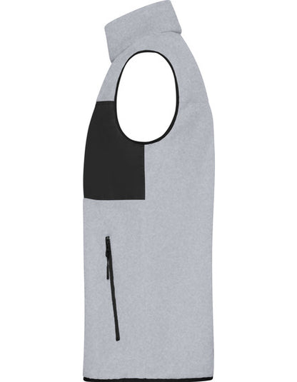 Men´s Fleece Vest -  Leichte Melange - Schwarz