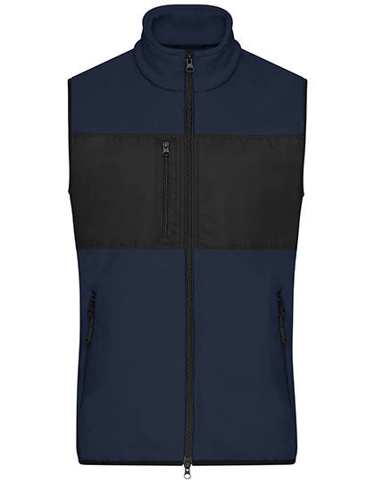 Men´s Fleece Vest -  Marine  - Schwarz