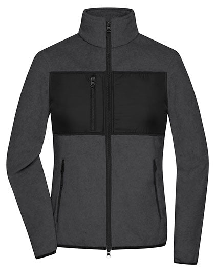 Ladies´ Fleece Jacket - Dunkle Melange - Schwarz