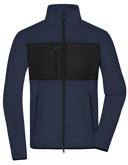 Men´s Fleece Jacket - Marine   - Schwarz