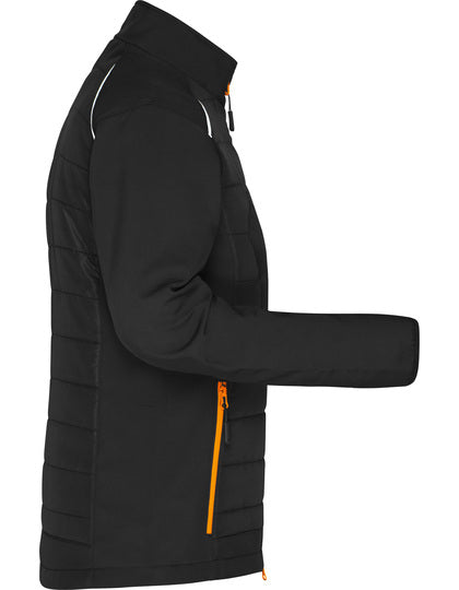 Ladies´ Hybrid Jacket - Neonorange - Schwarz