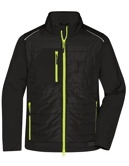 Men´s Hybrid Jacket - Neongelb - Schwarz