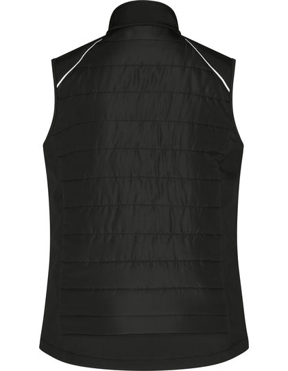 Ladies´ Hybrid Vest - Neonorange - Schwarz