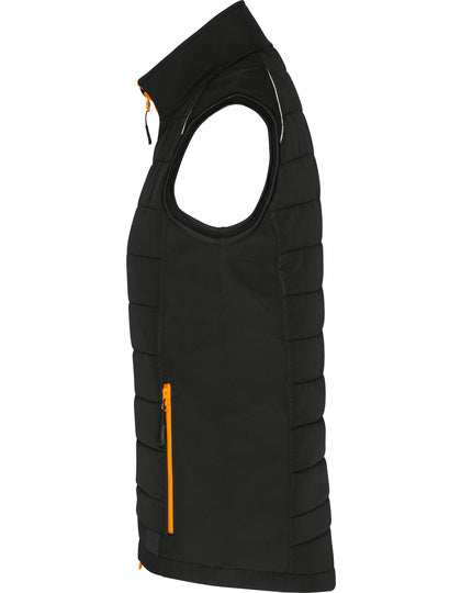 Ladies´ Hybrid Vest - Neonorange - Schwarz