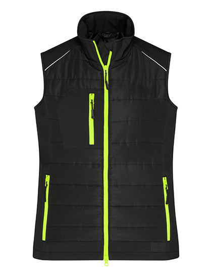 Ladies´ Hybrid Vest - Neongelb - Schwarz