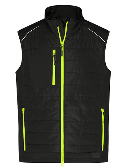 Men´s Hybrid Vest - Neongelb - Schwarz