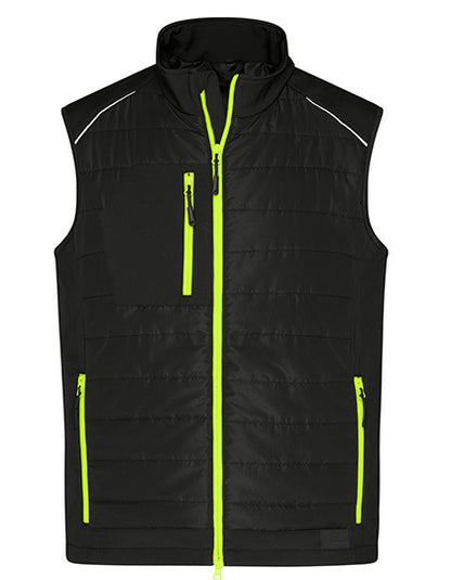 Men´s Hybrid Vest - Neongelb - Schwarz