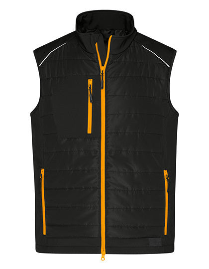 Men´s Hybrid Vest - Neonorange - Schwarz