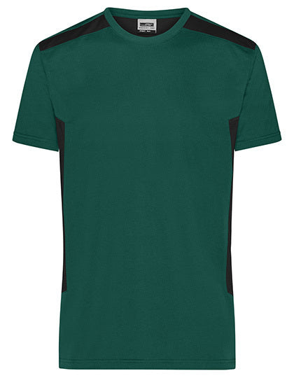 Men´s Workwear T-Shirt -STRONG- -  Dark green-Schwarz