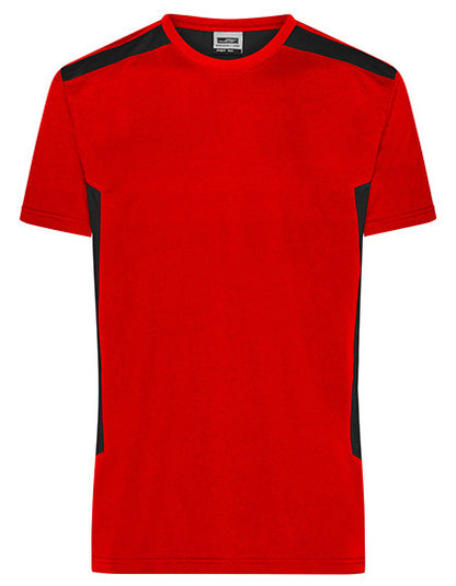 Poloshirt Herren Workwear – Daiber Workwear Polo - Rot - Schwarz