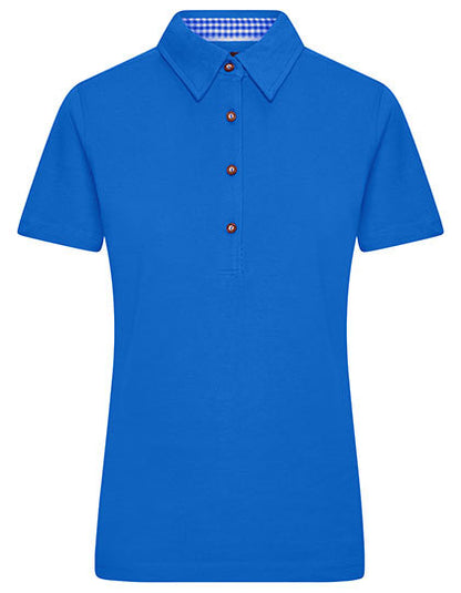 Poloshirt Damen – Daiber Plain Polo - Königlich - Weiss