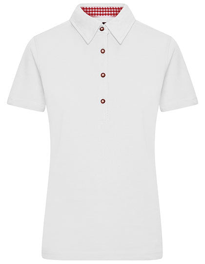 Ladies´ Traditional Polo - Weiss- Rot