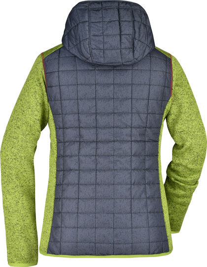 Ladies´ Knitted Hybrid Jacket- Kiwi Melenge  -      Anthrazit
