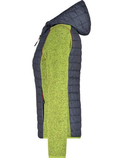 Ladies´ Knitted Hybrid Jacket- Kiwi Melenge  -      Anthrazit