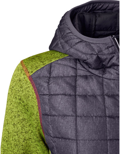 Ladies´ Knitted Hybrid Jacket- Kiwi Melenge  -      Anthrazit