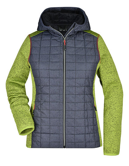 Ladies´ Knitted Hybrid Jacket- Kiwi Melenge  -      Anthrazit
