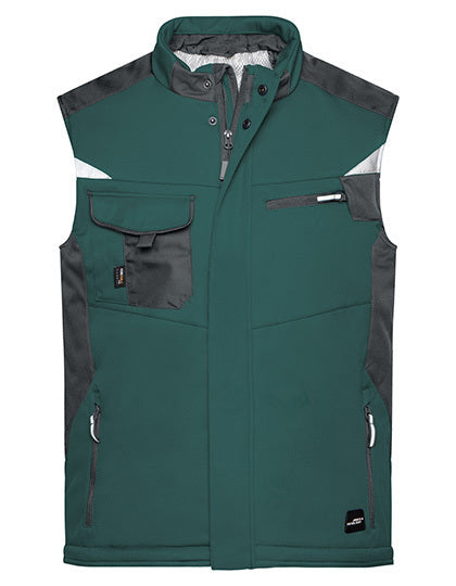 Craftsmen Softshell Vest -STRONG- - Dunkelgrün - Schwarz
