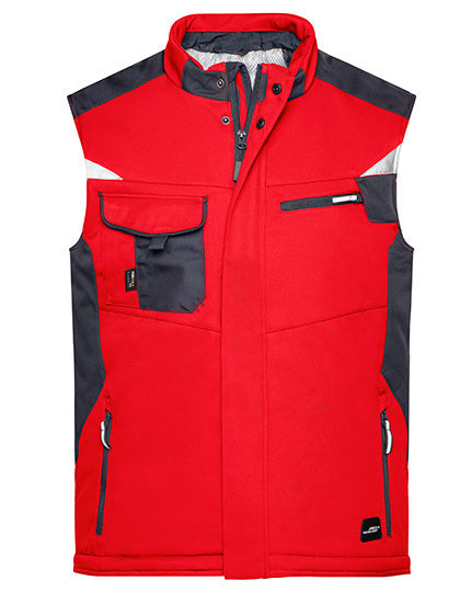 Craftsmen Softshell Vest -STRONG- - Rot - Schwarz
