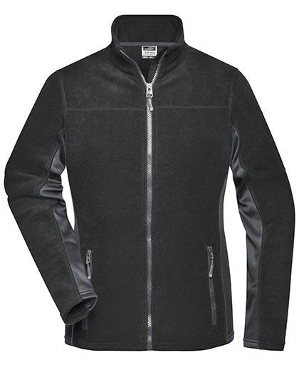 Ladies´ Workwear Fleece Jacket -STRONG- - Schwarz - Kohlenstoff