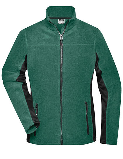 Ladies´ Workwear Fleece Jacket -STRONG- - Dunkelgrün - Schwarz