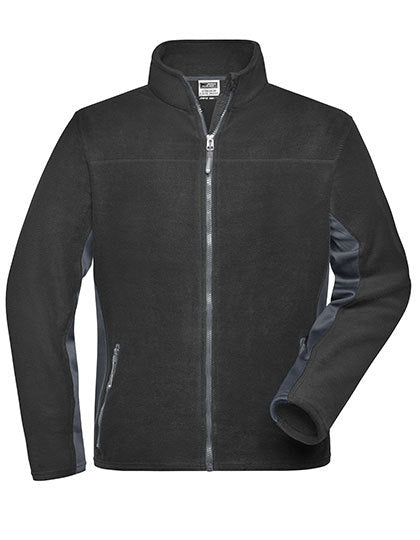 Men´s Workwear Fleece Jacket -STRONG- Schwarz - Kohlenstoff