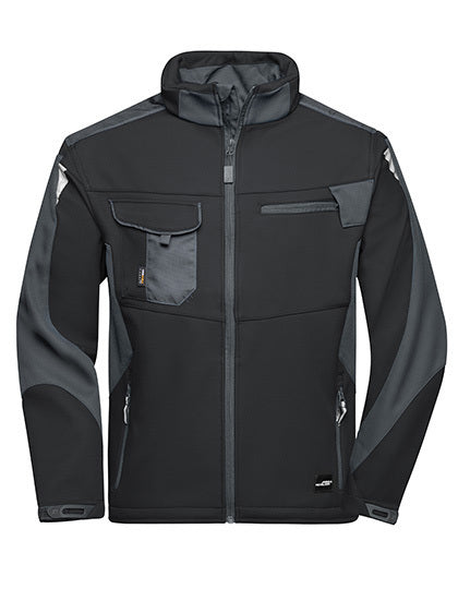 Workwear Softshell Jacket -STRONG-   Kohlenstoff  -Schwarz