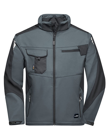 Workwear Softshell Jacket -STRONG- Kohlenstoff    -Schwarz