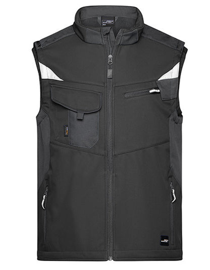 Softshellweste Herren Workwear – Daiber Workwear Softshell Vest - Schwarz