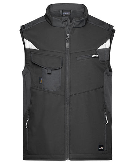 Workwear Softshell Vest -STRONG- - Schwarz