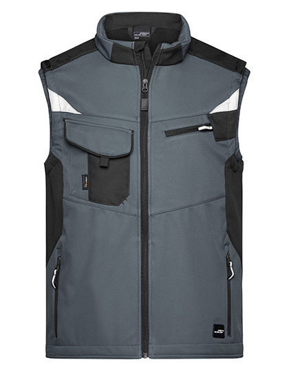 Workwear Softshell Vest -STRONG- - Kohlenstoff - Schwarz
