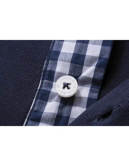 Men´s Plain Polo - Marine - Weiss