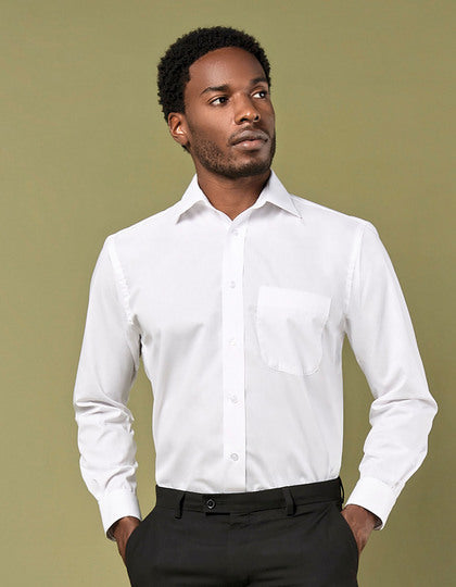 Men´s Classic Fit Business Shirt Long Sleeve-Schwarz
