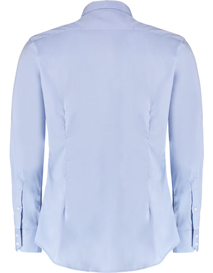 Men´s Slim Fit Stretch Oxford Shirt Long Sleeve-Hellblau