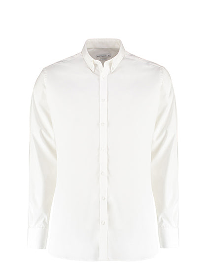 Men´s Slim Fit Stretch Oxford Shirt Long Sleeve-Weiß