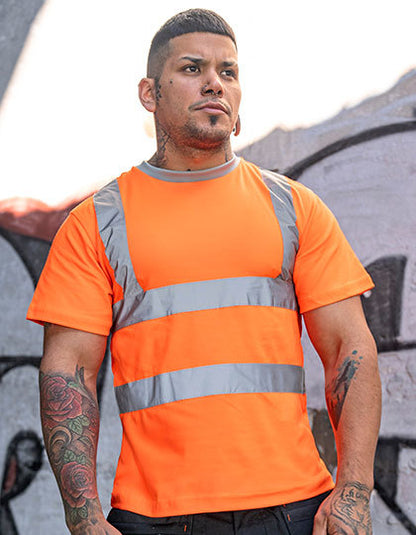 Heavy Duty Polycotton Hi-Vis T-Shirt Barcelona - einzelne Orange