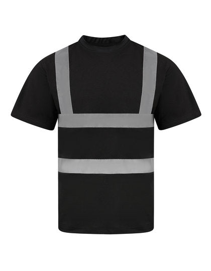 Heavy Duty Polycotton Hi-Vis T-Shirt Barcelona - Schwarz