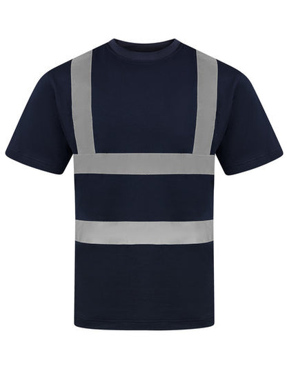 Heavy Duty Polycotton Hi-Vis T-Shirt Barcelona - Marine