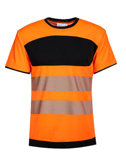 EOS Hi-Vis Workwear T-Shirt With Printing Area -einzelnes Gelb Schwarz
