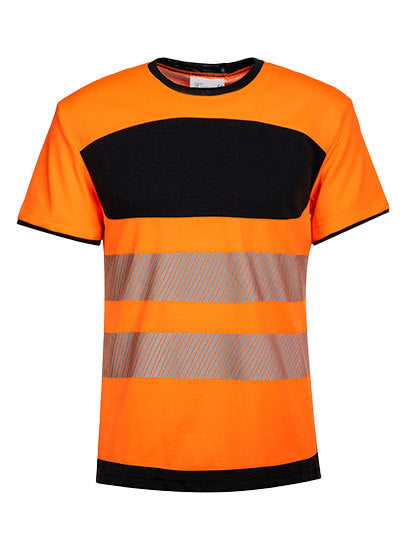 EOS Hi-Vis Workwear T-Shirt With Printing Area -einzelnes Gelb Schwarz