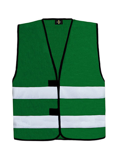 Kids´ Hi-Vis Functional Safety Vest Aarhus - Waldgrün