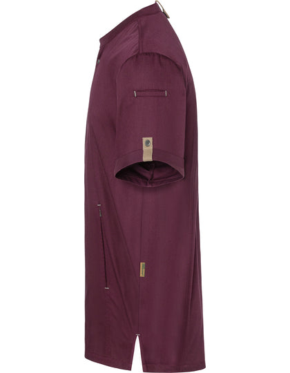 Kurzarm Kochjacke Green-Generation - Aubergine (ca. Pantone 5185C)