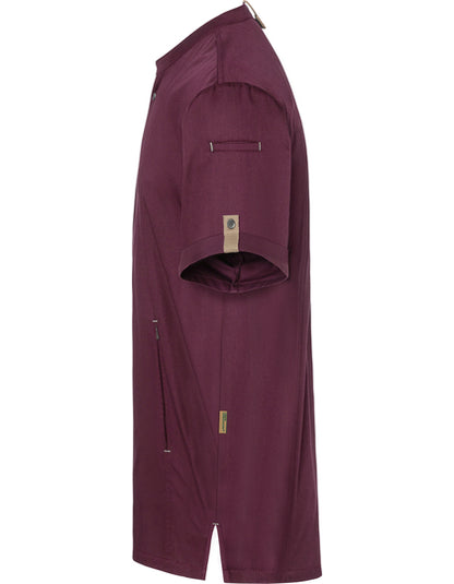 Kurzarm Kochjacke Green-Generation - Aubergine (ca. Pantone 5185C)
