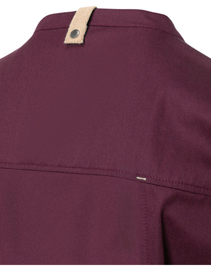 Kurzarm Kochjacke Green-Generation - Aubergine (ca. Pantone 5185C)