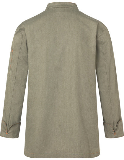 Kochjacke Jeans-Style - Vintage Moosgrün (ca. Pantone 416C)