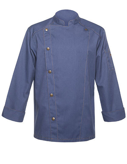 Kochjacke Jeans-Style - Vintage Blue (ca. Pantone 2108C)