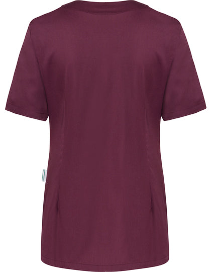 Kurzarm Damenkasack Essential-Fuchsie