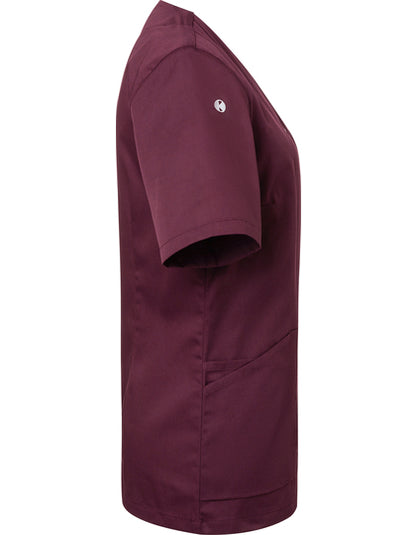 Kurzarm Damenkasack Essential-Fuchsie