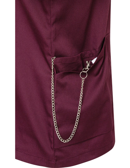 Kurzarm Damenkasack Essential-Fuchsie