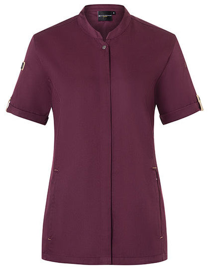 Damenkochjacke Green-Generation Kurzarm - Aubergine (ca. Pantone 5185C)